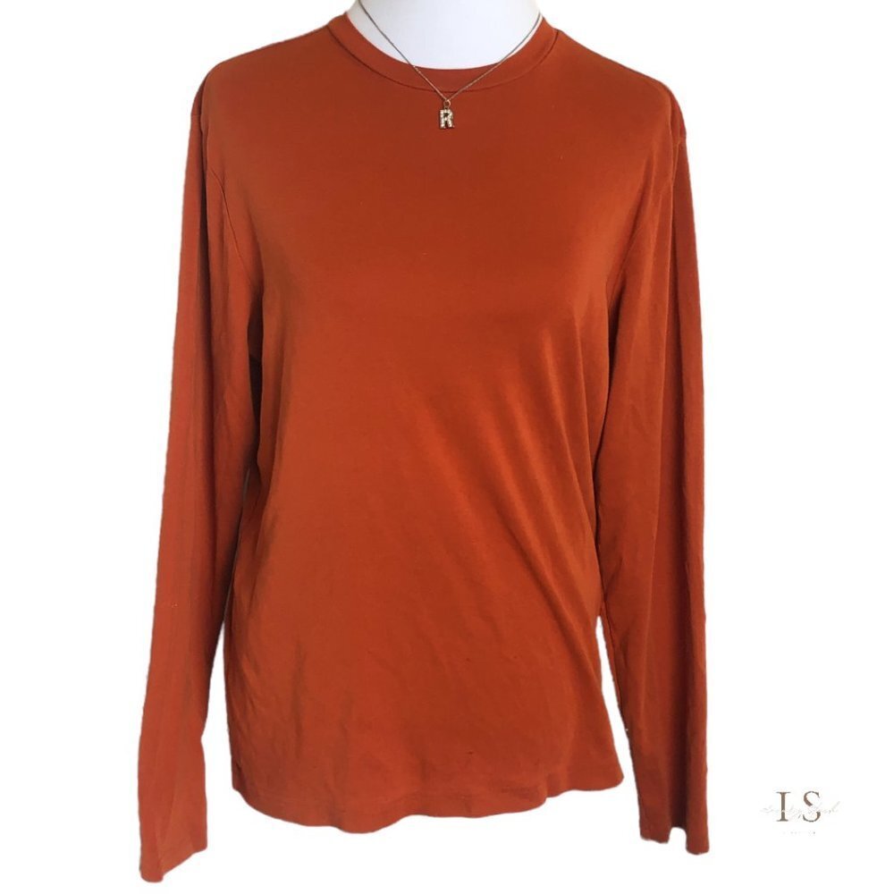 Express Solid Print Rust Brown/ Burnt Orange Mens… - image 1